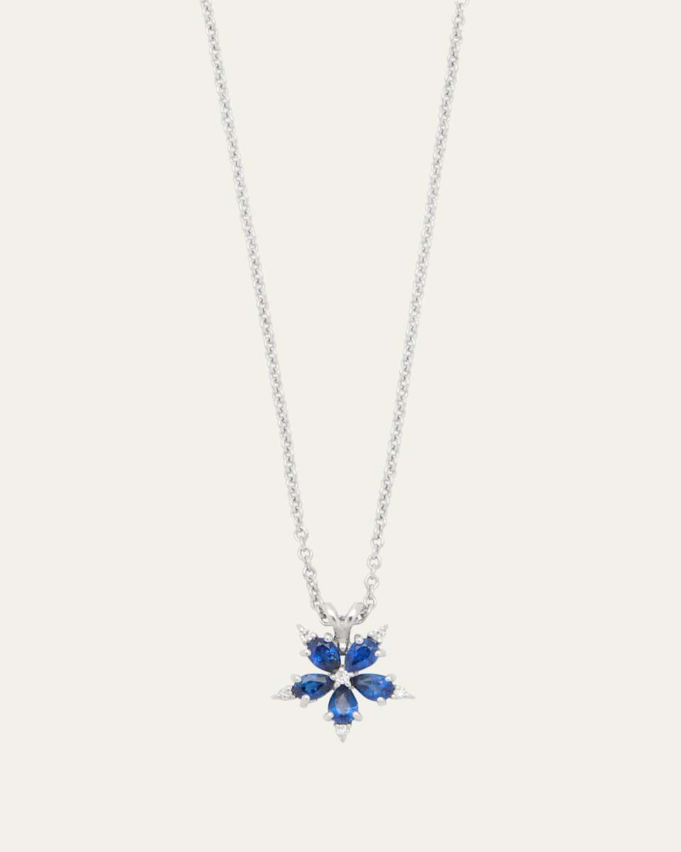 Mini Stellanise Sapphire & Diamond Pendant Necklace